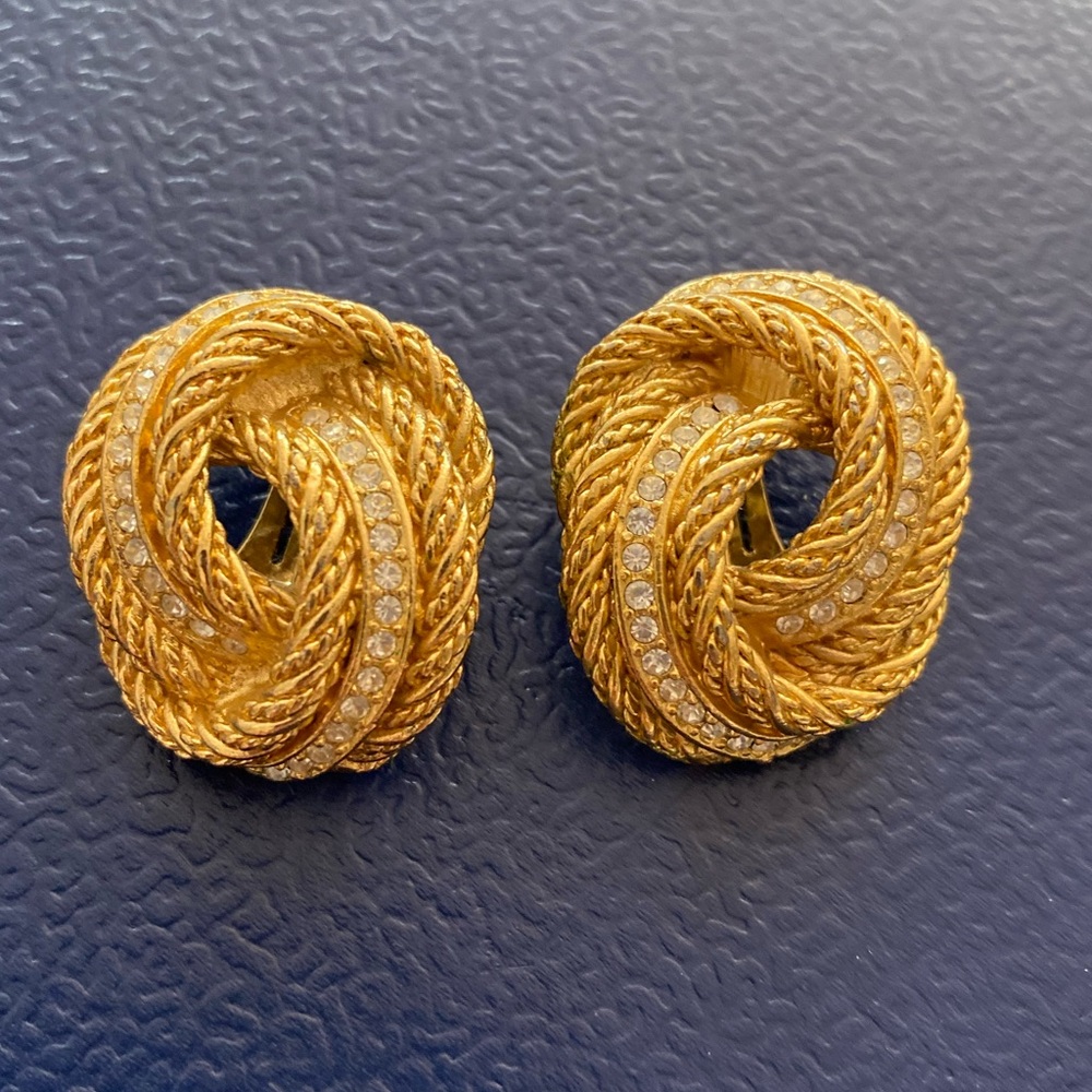 Vintage Christian Dior Knot Earrings